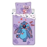 JERRY FABRICS Pamučna dječja posteljina Lilo and Stitch "Kiss" 140x200 cm, ljubičasta